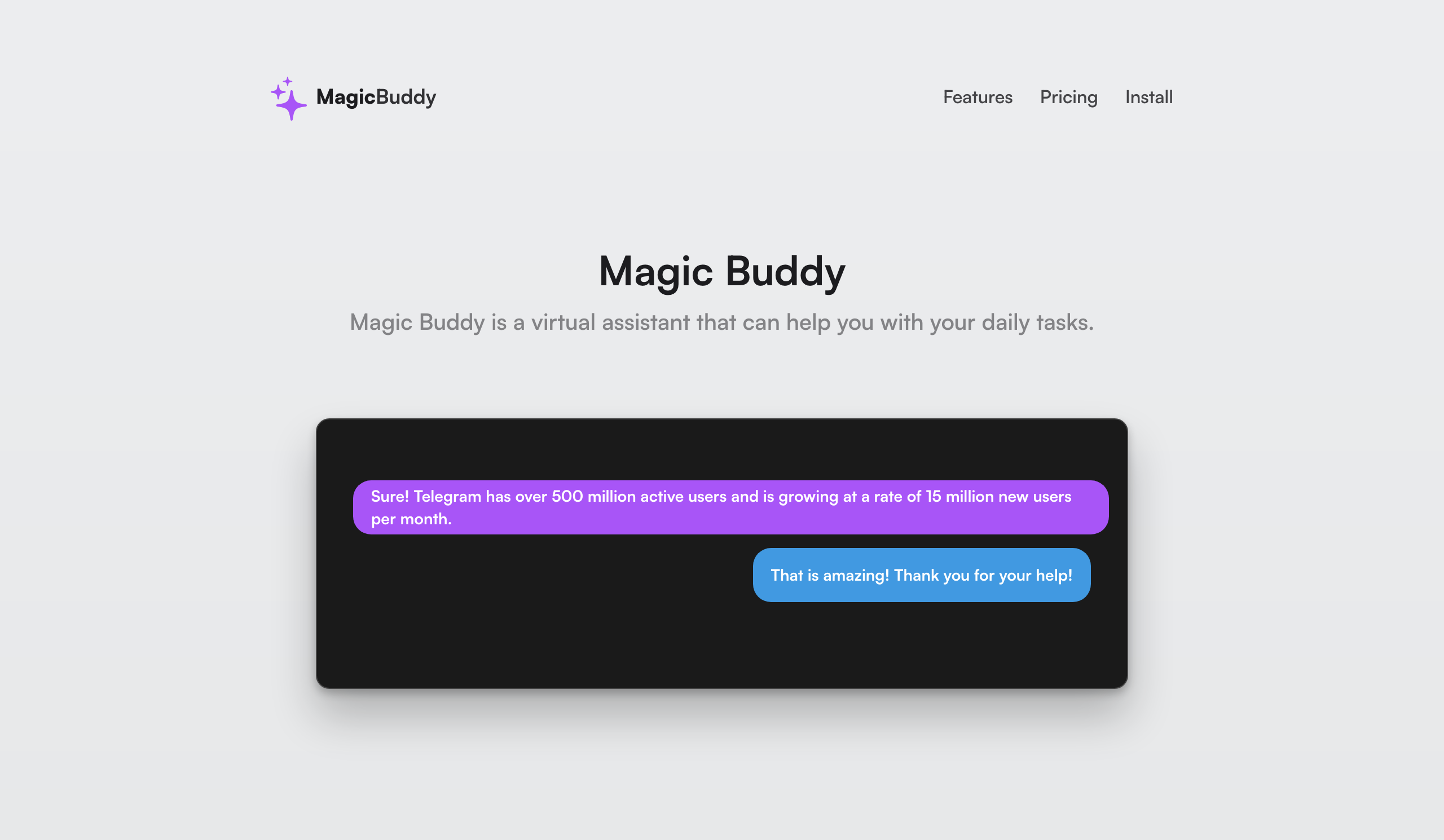 MagicBuddy - screen 2