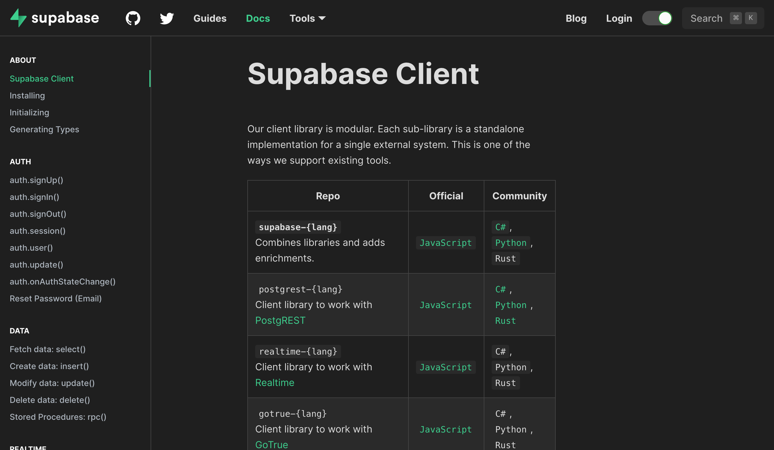 Supabase - screen 4